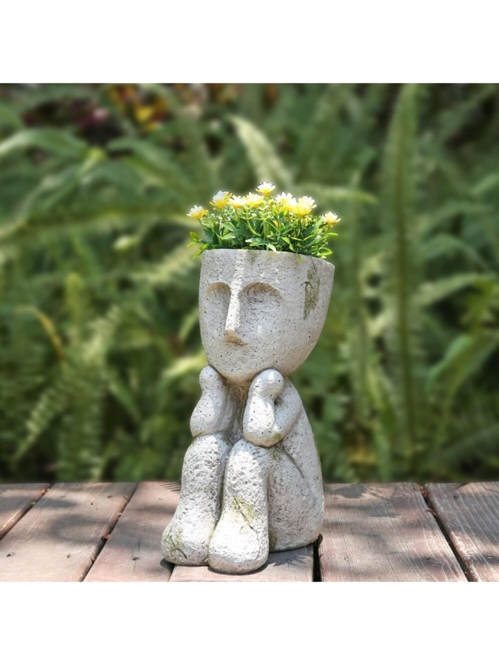 Unique Large Face Planter Pot for Indoor/Outdoor Plants - Succulent & Flower Pot